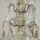 Lustre Rococo 8 lights in glass and antique bronze crystal 5199