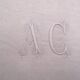 Set of 17 old damasked towels and monogram ac