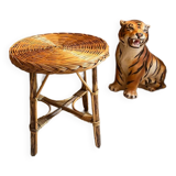 Vintage wicker side table