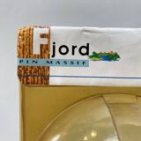 Modernist wall lamp in pine and opaline