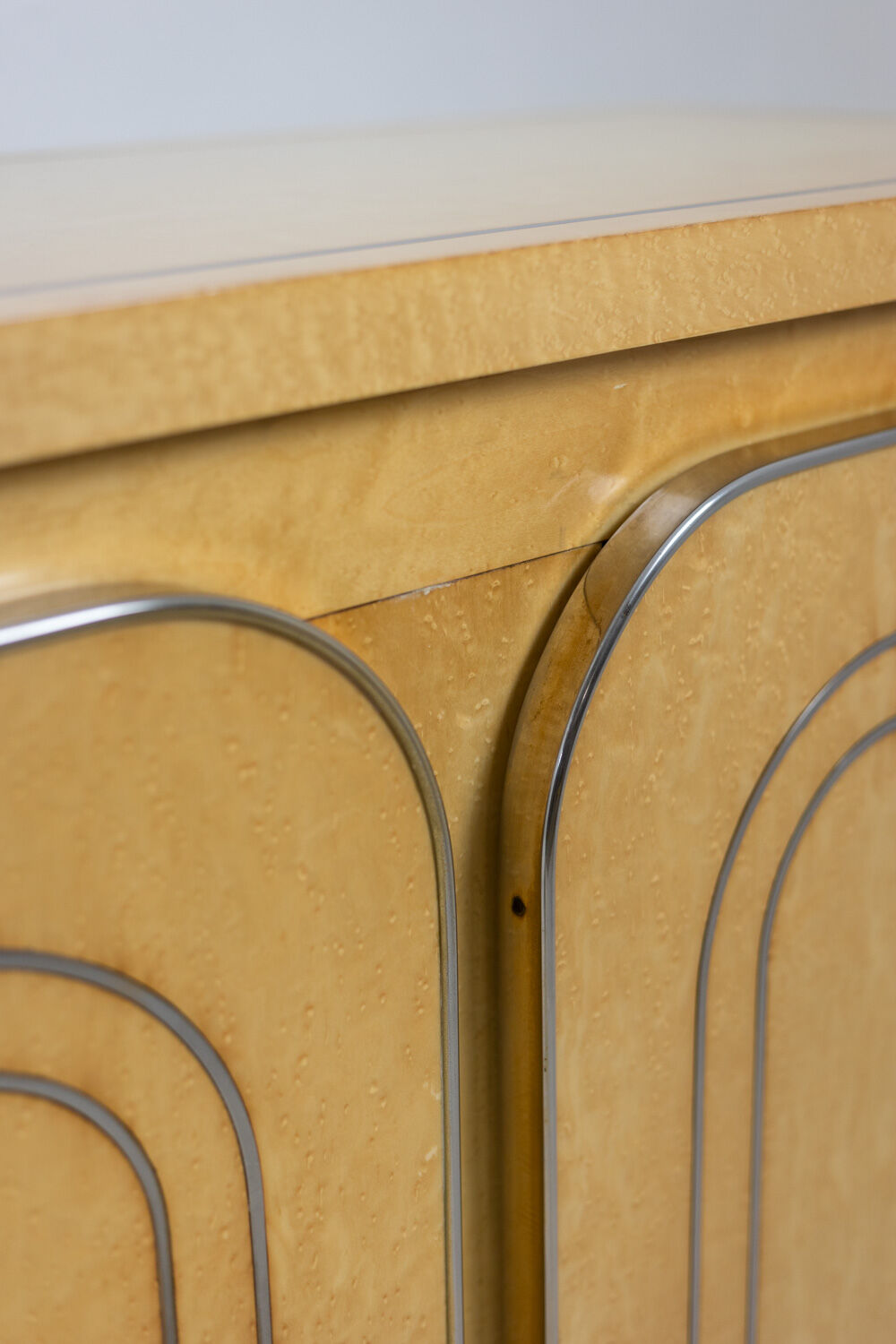 Four-door birch wood enfilade. 1970s.