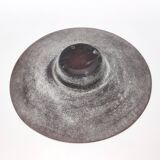 Postmodern Brown Scavo Glass Trinket Bowl or Centerpiece, Italy