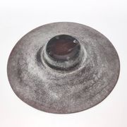 Postmodern Brown Scavo Glass Trinket Bowl or Centerpiece, Italy