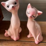 Ceramic cat duo