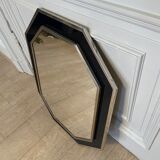 Chrome and blue lacquer mirror, 1970s