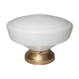 Globe opaline and brass plafon d30cm