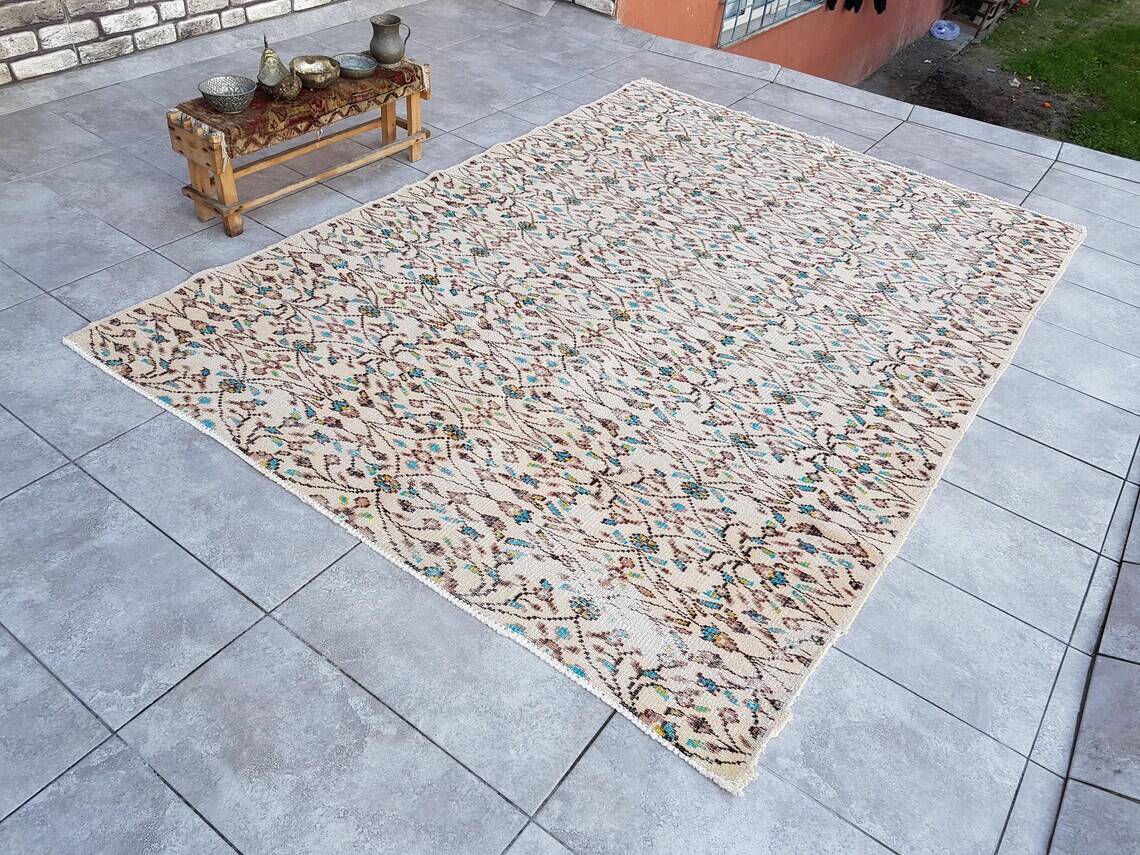 Turkish Vintage Handmade Area Rug sku v332
