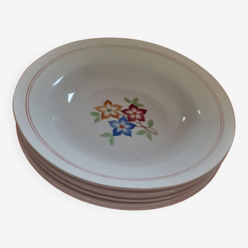 6 Moulin des Loupe soup plates. Model the Hive;