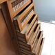 Wooden and rattan chest of drawers