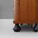 Art Deco brutalist Belgian Oak and Brass Sideboard, 1940s