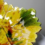 Vintage ceramic slip autumn leaf cup