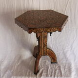 Oriental marquetry side table of the 1970s