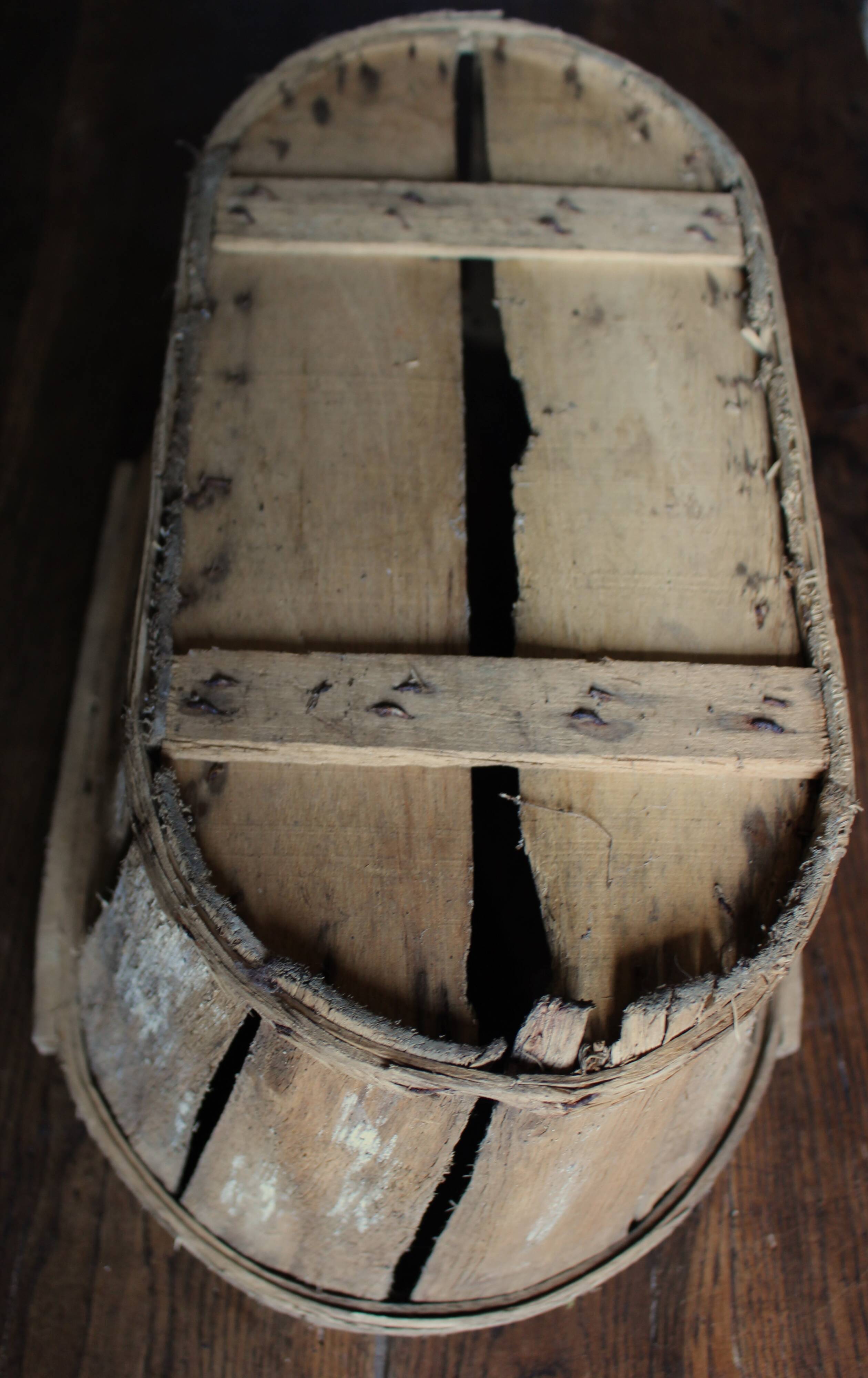 Storage box wooden slats crate Morocco Ougar 20 L