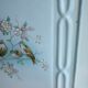 Porte-ustensiles de cuisine art déco tôle émaillée 3 oiseaux