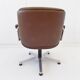 Martin Stoll brown leather office chair by Karl Dittert