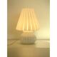 Mid-Century Modern Striped Milky-White "Fungo" Murano Glass Style Table Lam