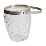 Old glass ice bucket