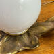 Lampe, forme de feuille, en bronze