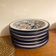 Service of 6 ethnic fish pattern soup plates