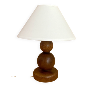 lampe boules en bois, - tissu