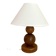 Wooden ball lamp, 2M fabric cable, cotton shade