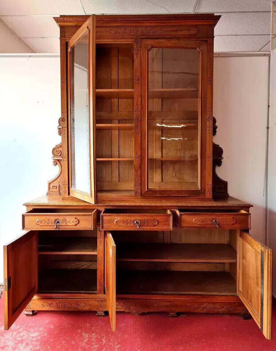 Louis Philippe period castle library in walnut circa 1830