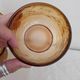 5 textured amber glass bowls – France, 1970s