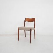 Teak dining chair model 71 by Niels Otto Moller for J.L. Moller Mobelfabrik, Denmark 1960's