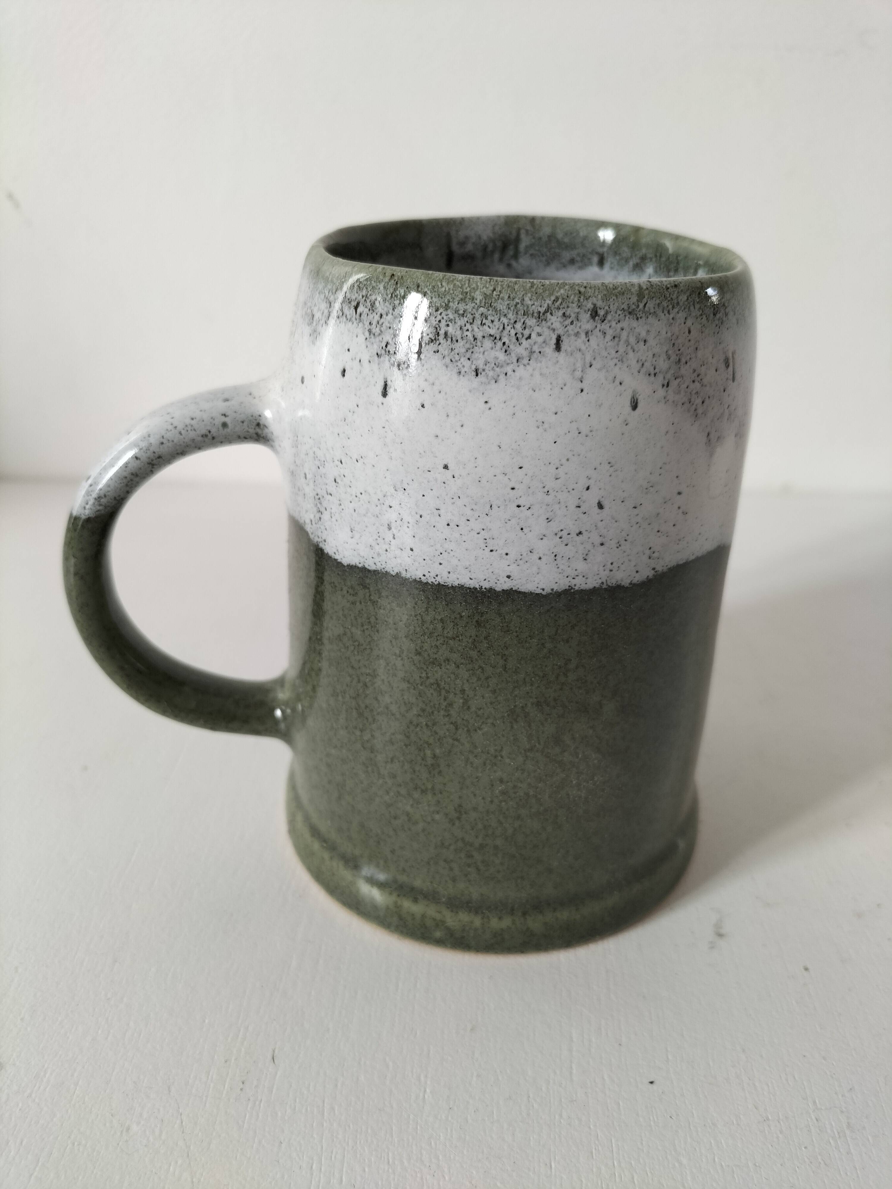 Glazed earthenware mug