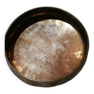 Hand hammered singing bowl old India