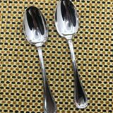 Pair of small silver-plated spoons from Christofle, Malmaison model