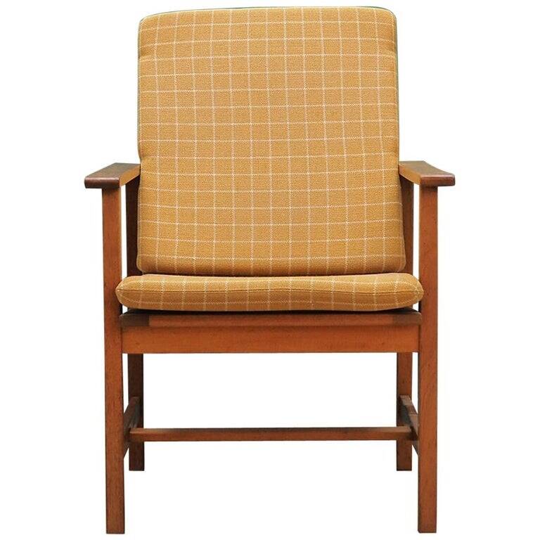 Yellow armchair, Danish design, 1970s, designer: Børge Mogensen
