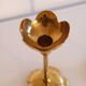 Pair of vintage Scandinavian brass candle holders 1960