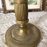 Antique brass candle holder 28 cm
