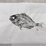 Gyotaku d'une dorade grise