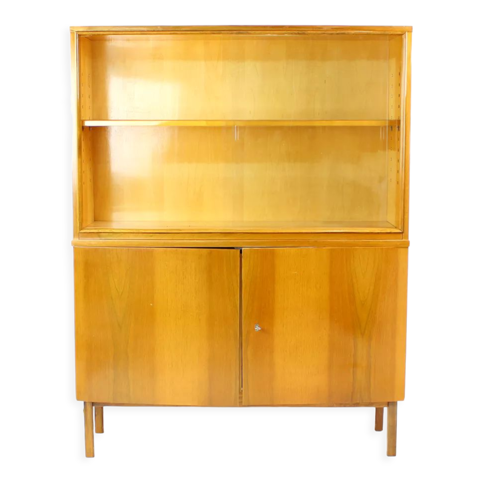 Bibliothèque du milieu du siècle en noyer par Jitona, Tchécoslovaquie