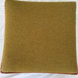 Yellow square pouf