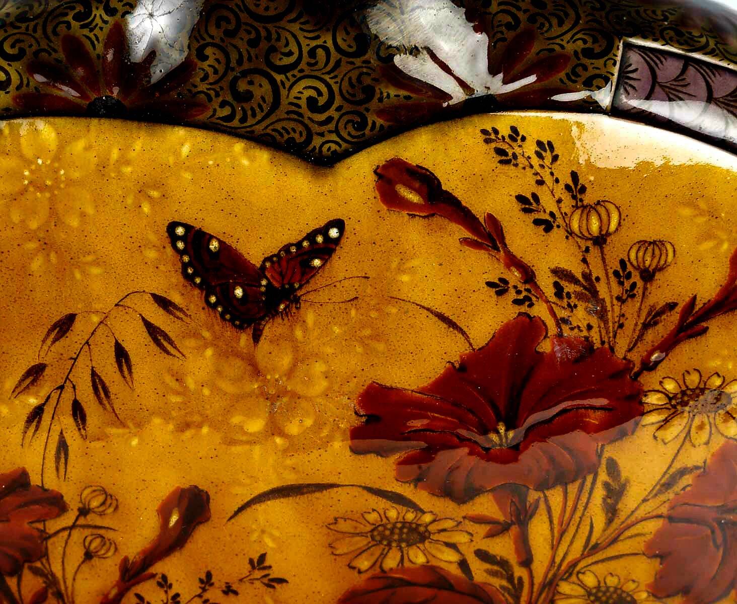 Théodore Deck (1823-1891) Vase. Japonese style in earthenware circa 1885