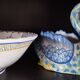 Ashtray or small planter in the shape of a swan made of Quimper earthenware.