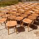 Set of 35 beech chairs with bars brand TON model Ivy