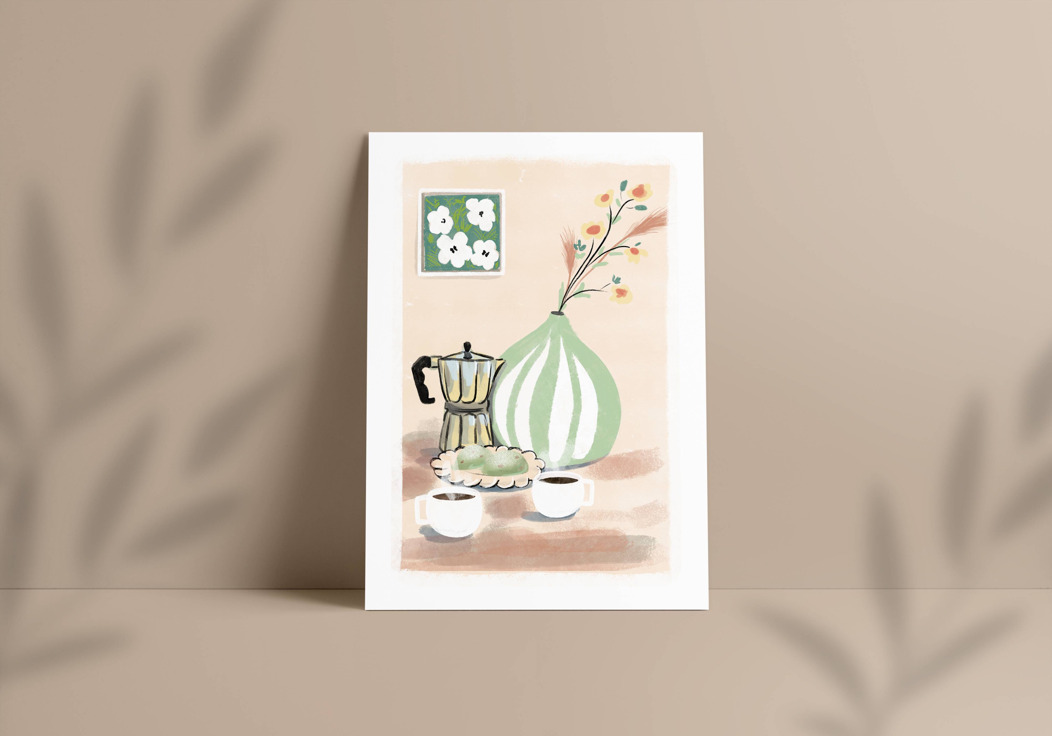 Illustration "Italian Café" A4