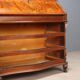 Antique drop-leaf table in walnut with maple inlays, Italy, 20th century.