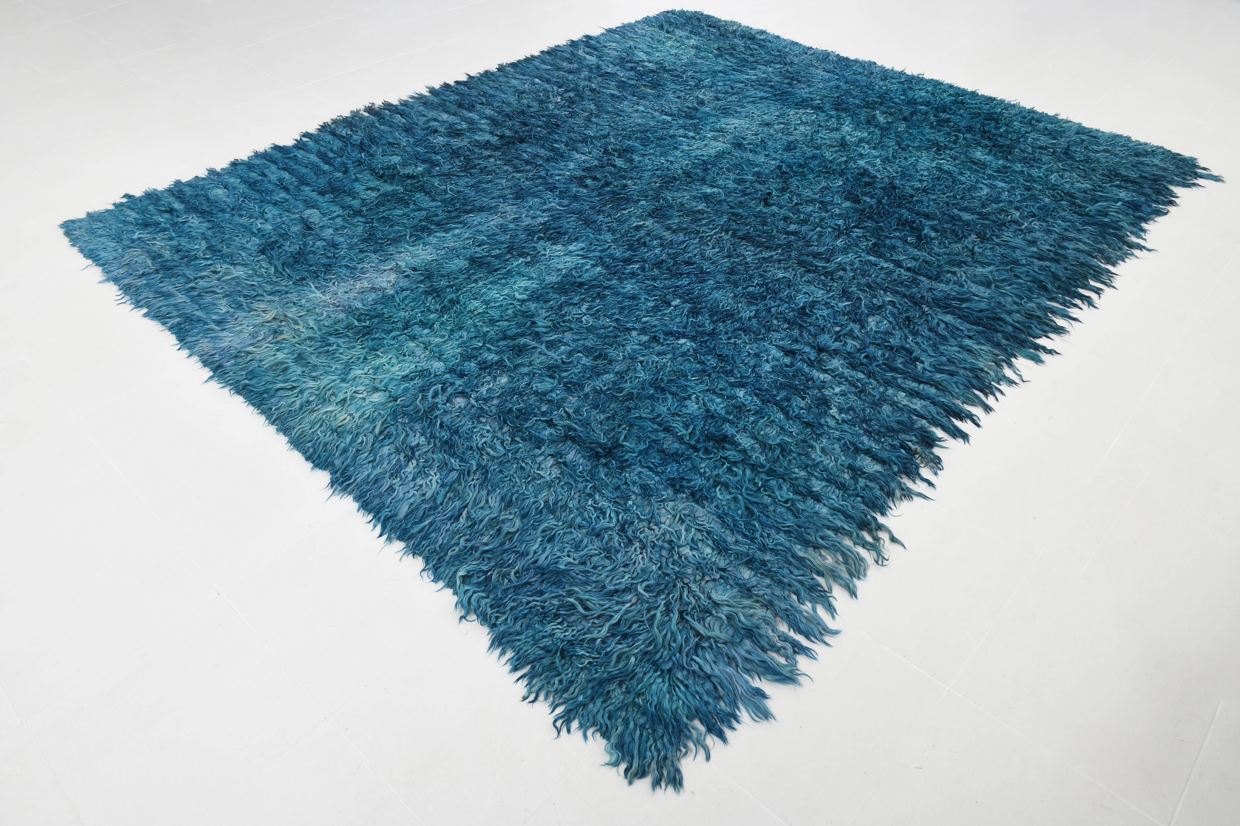 Long hairy bohemian kilim rug,268x325cm