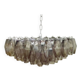 Lustre en verre de murano « poliedri » fume d60