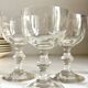 6 verres à pied en cristal soufflé à la main