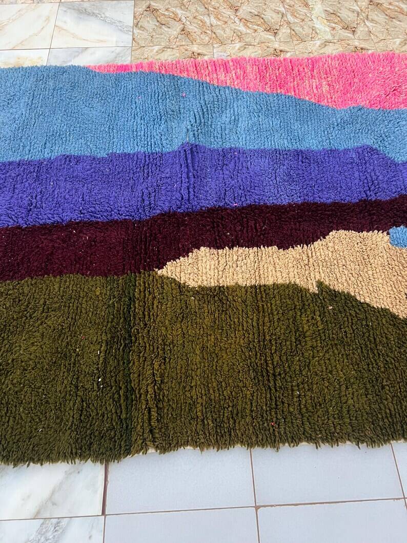 Handcrafted Berber rug in pure wool, size 150 x 260 cm