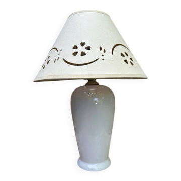 Vintage white ceramic table lamp
