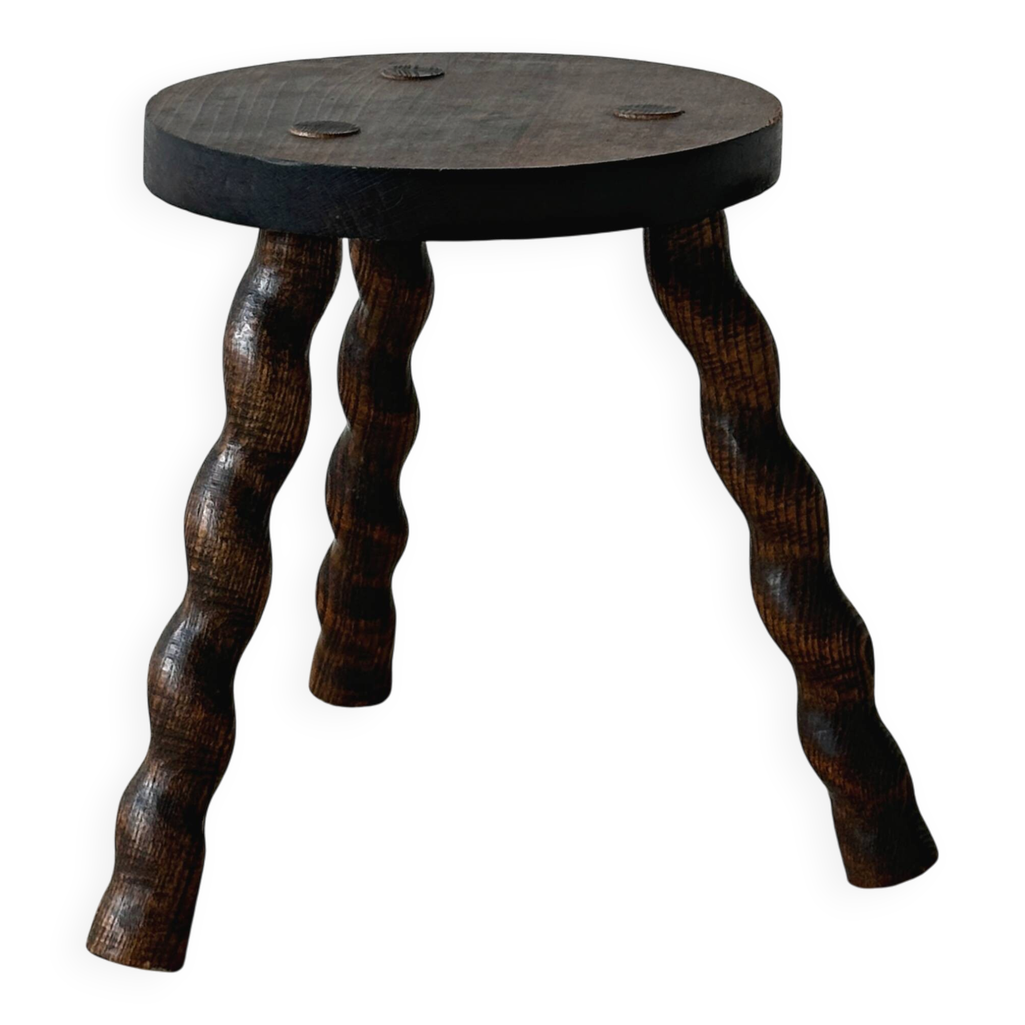 Tabouret tripode en bois