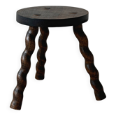 Wooden tripod stool