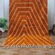 Berber rug in pure orange wool